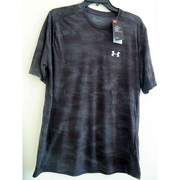 Under Armour Mens Sz L Gray Tech Print Short Sleeve Tee Shirt $60 - Picture 5 of 7